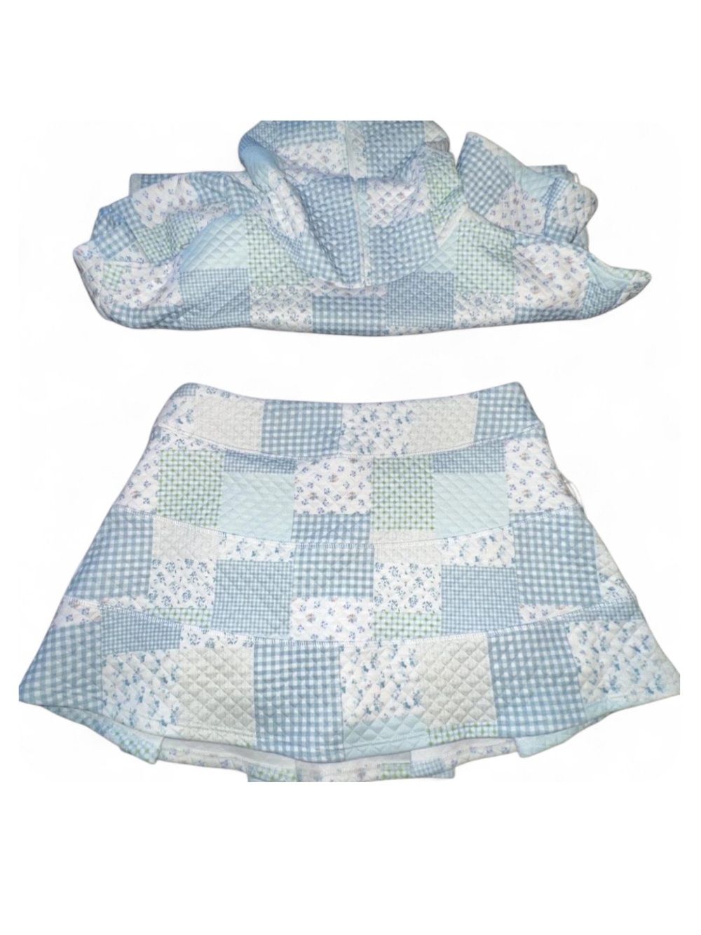 NWT Altar’d State Patchwork Hoodie and Skort Set
